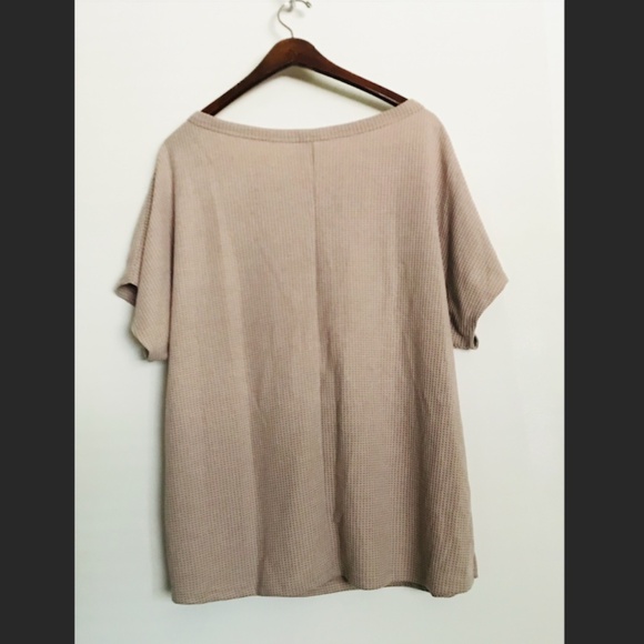 Mocha cream Andree By Unit waffle knit top - Picture 2 of 6